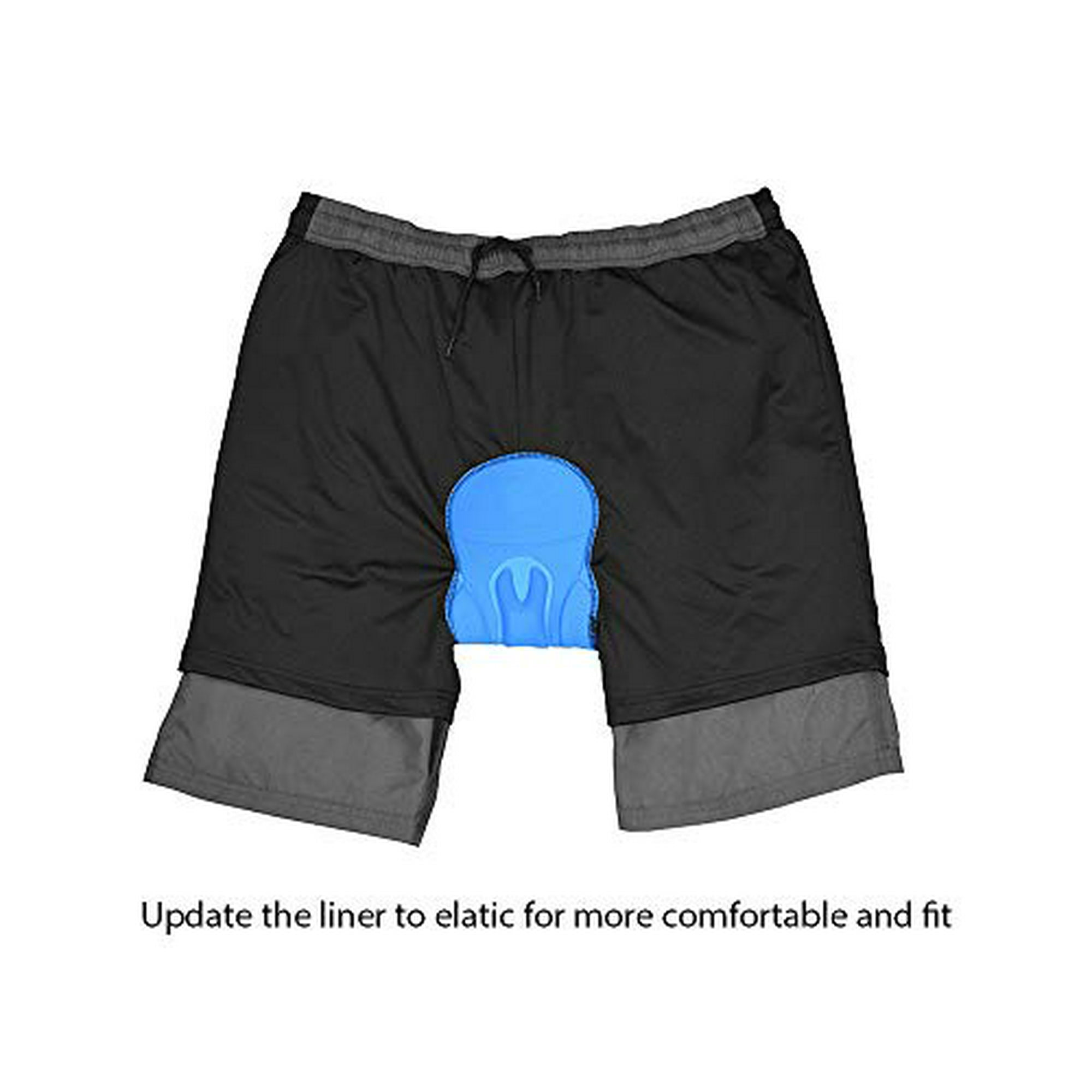 EZRUN Men s 3D Padded Mountain Bike Shorts Lightweight MTB Cycling Shorts Grey Black l Walmart