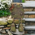thumbnail image 5 of Alpine Corporation Frog with Metal Butterfly Statuary, 5 of 6