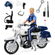 Click N' Play CNP30619 Police Force Unit, Officer with Dog 12" Action Figure Play Set with Accessories