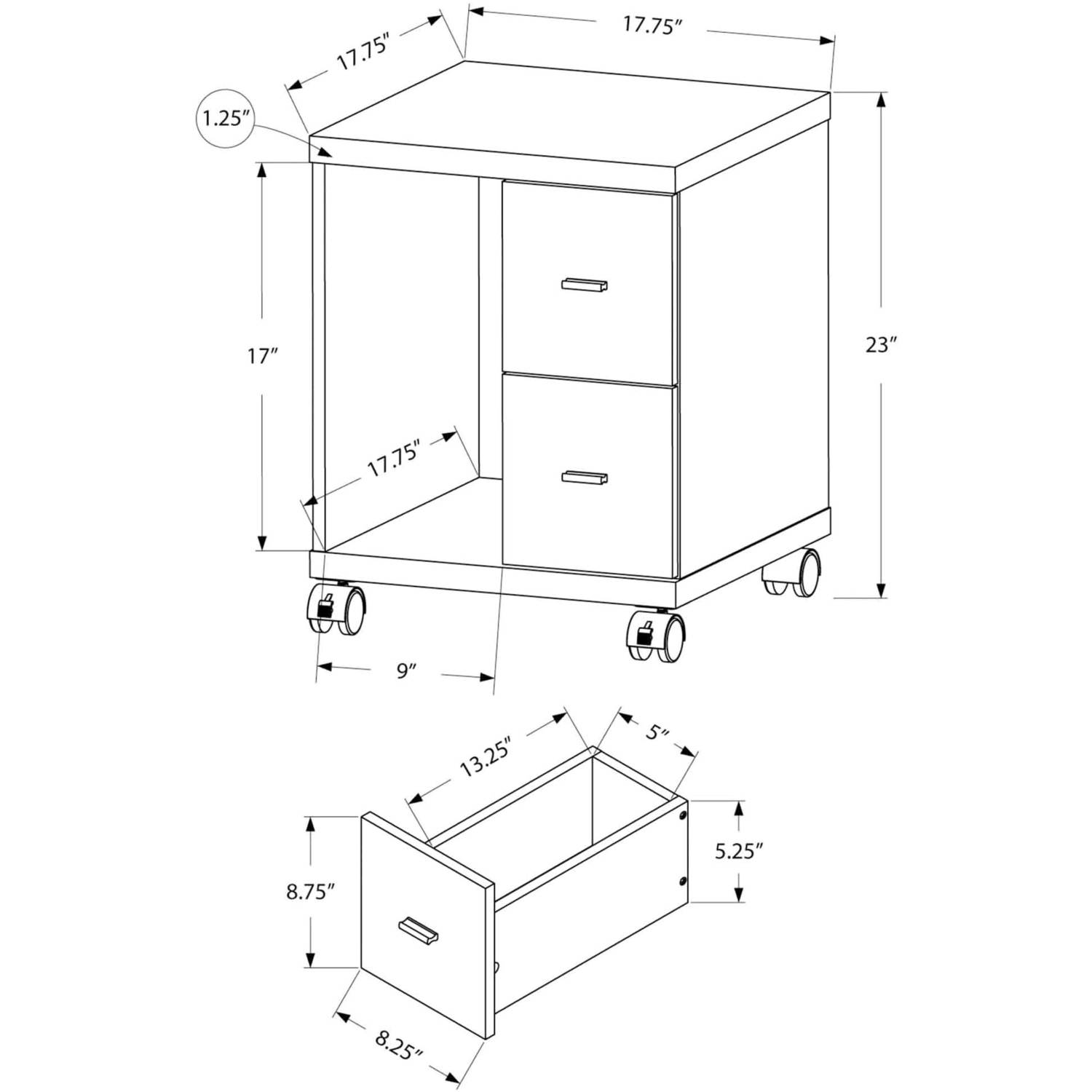 monarch office cabinet cappuccino