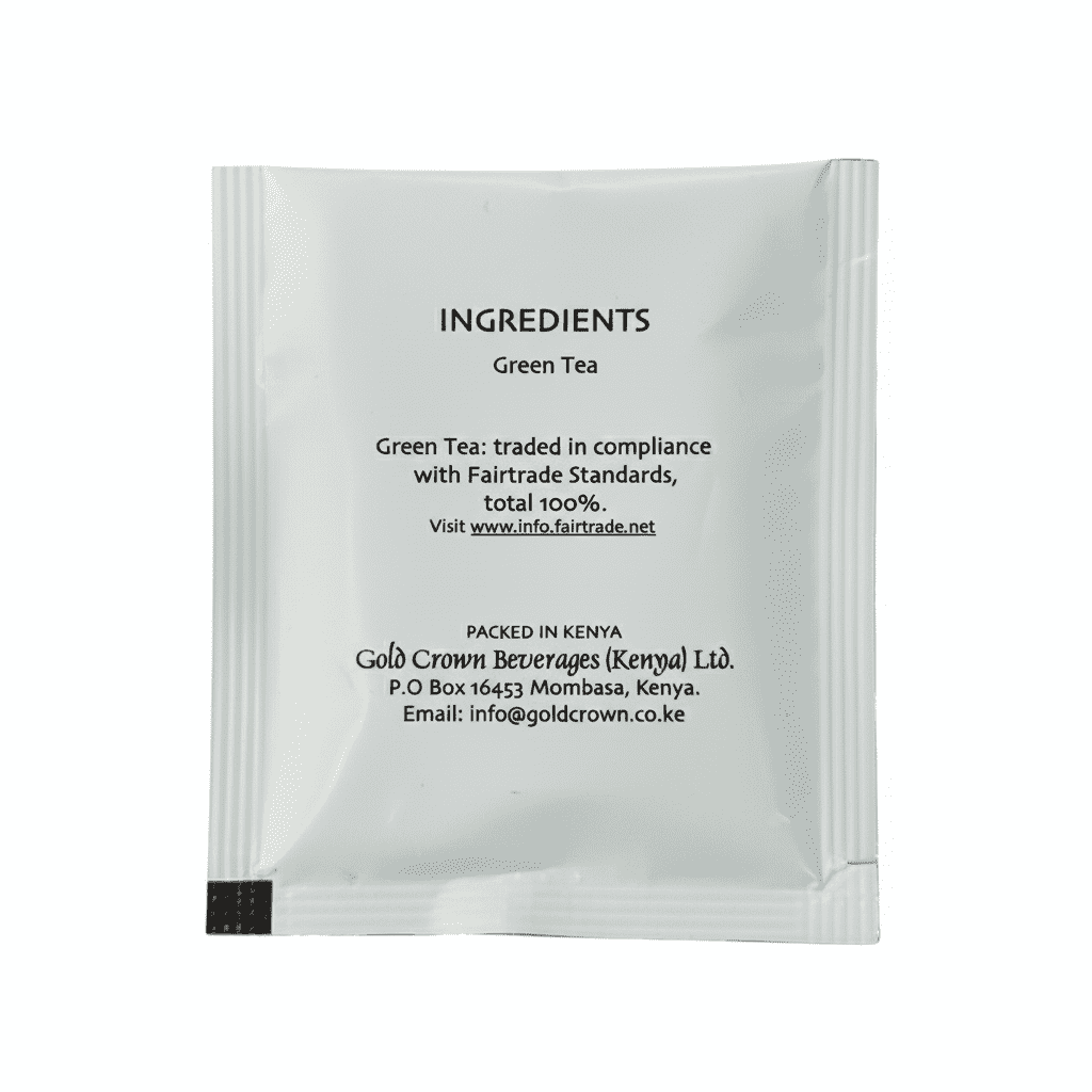 Kericho Pure Green Tea Bags  Individually Wrapped Bags - 1000 Tea Bags