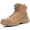 Brown, variant on Mens Womens Steel Toe Work Boots, Lightweight Puncture Proof Slip Resistant Waterproof Industrial Safety Boots for Construction Warehouse