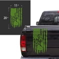 thumbnail image 2 of Soldier Enlisted Man Fighter U.S. Army USMC USAF Distressed American USA US Flag Truck Tailgate Vinyl Decal Fits most Pickup Trucks Military Sticker Veteran Retired (11" x 20", Lime-Tree Green), 2 of 8