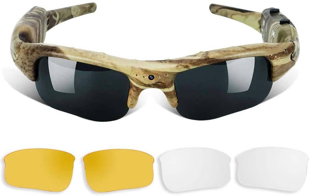 Sunglasses Camera Spy Recorder Camouflage Hunting Camera with UV400