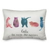 Creative Products Cats The More The Merrier 14x20 Spun Poly Pillow