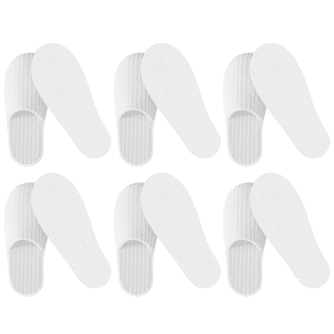 6 Pairs House Slippers for Guests, Washable Spa Slippers Disposable Slippers for Guests, Hotel Slippers Guest Slippers for Shoeless Home, Non Slip Indoor Slippers Home Slippers for Women Men