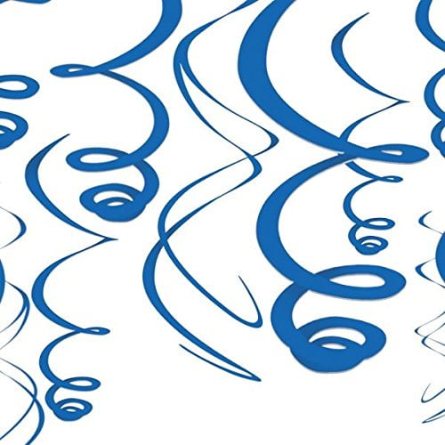 Royal Blue Plastic Swirl Decorations Party Accessory - Walmart.com