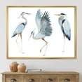 thumbnail image 3 of Designart Oiseaux Héron II ART MURAL À CADRE FLOTTÉ, 3 of 4