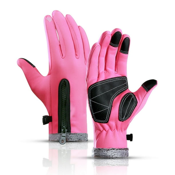 1 Pair Women Gloves Touch Fishing Fashion Mitt Screen Outdoor Thermal  Winter Mitten Cycling Mitt Fashion Wrist Hand Warmer Comfortable Clothing  Pink