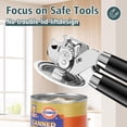 thumbnail image 5 of Manual Can Opener Heavy Duty Smooth Edge, Stainless Steel Safety Side Cut Hand Can Opener with Large Knob Bottle Opener, 5 of 10