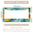 thumbnail image 3 of 1 Pcs Sunflowers License Plate Frame, License Plate Cover for Car Decorative Parts, Aluminum License Plate Bracket Holder Rust-Proof Weather-Proof for US Standard Car, 3 of 9