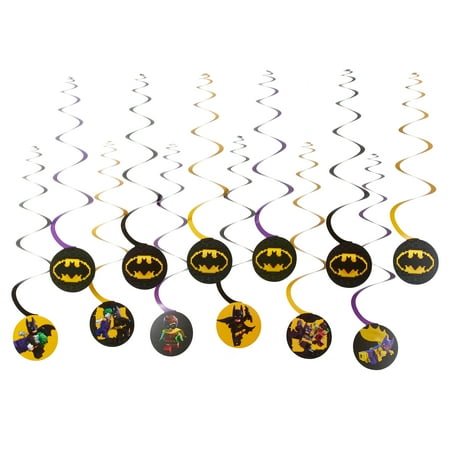 Lego Batman Hanging Swirl Decorations, 12-Count