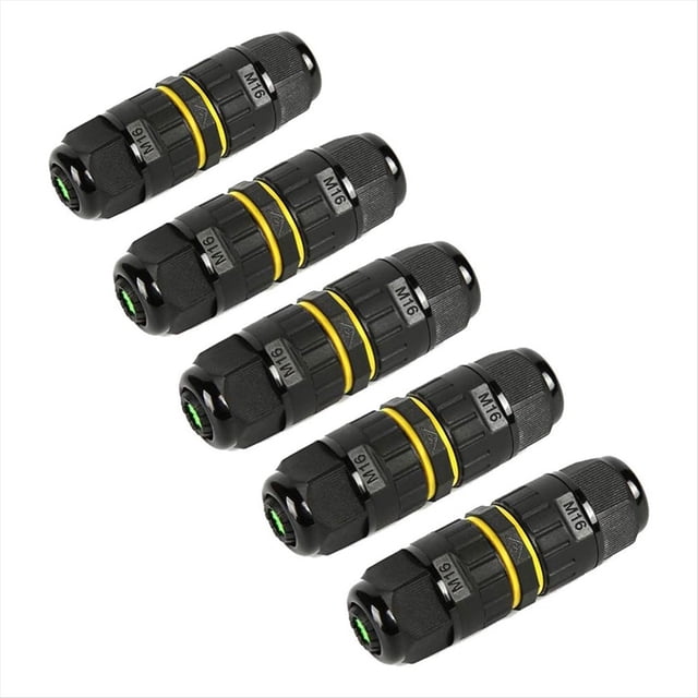 5 Conectores de Cable Eléctrico para Exteriores, de 2 o 3 Vías, Resistentes Al Agua IP68, con Rango de Cable M16 (3,5-10 Mm), 2 Vías.