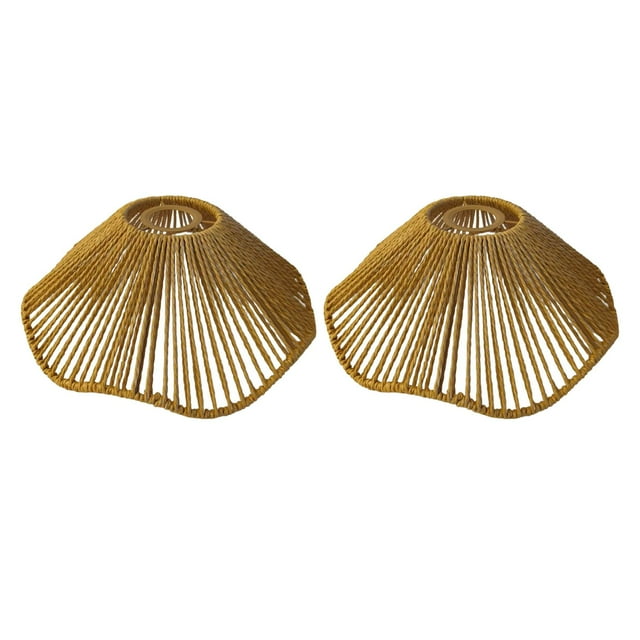 Pantalla de lámpara,Lámpara de cuerda de papel con pantalla para dormitorio o sala de estar,Pantalla de lámpara boho tejida a mano,estilo rústico vintage,Lámpara colgante tejida de estilo