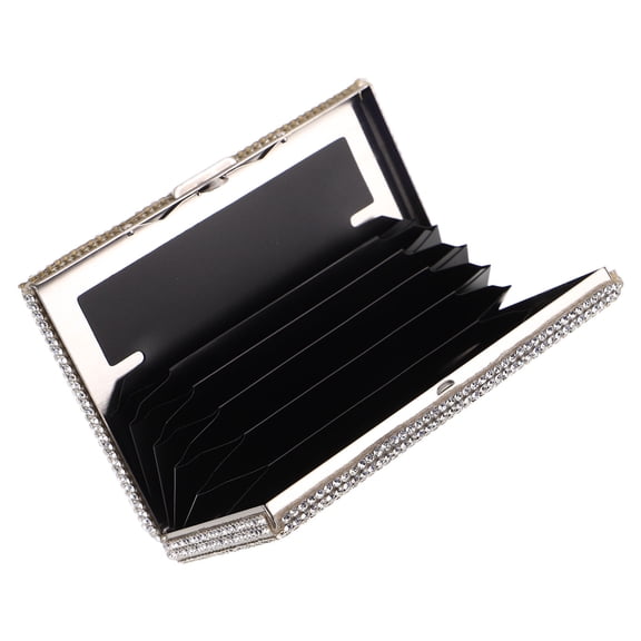 Worgeous Women Business Card Case Rhinestone Card Holder For Credit Card Fashionable Card Organizer Card Case Women Visiting Card Holder