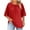 A Red, variant on Horkkom Plus Size Tops for Women Summer Crew Neck Short Sleeve Shirts Casual Loose Solid Color Blouses L