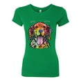 thumbnail image 2 of Wild Bobby Dean Russo Golden Retriever Is Love Dog Is Love Dog Lover Women Slim Fit Junior Tee, Kelly, X-Large, 2 of 5