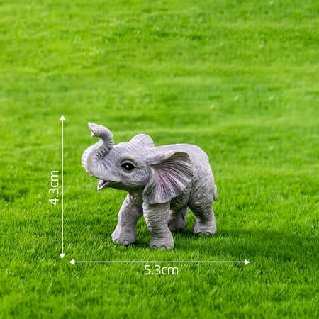 

Mini Elephant Statue Fairy Garden Elephant Miniature Animal DIY Glass Container Crafts Decorations For Outdoor Decoration Cake Decoration Best Sellers In Halloween Fall Interior Decorations