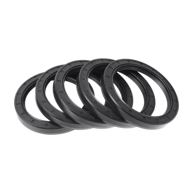 Sello de aceite universal Unique Bargains TC de doble labio con resorte de acero, anillo de sello para eje rotativo 82x105x13mm, caucho nitrilo de alta presión negro, 5 piezas