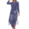 thumbnail image 1 of Robe en Chiffon Paisley Classique Patchwork Imprimé Robes de Plage Mode Coréenne Robe Décontractée Vêtements Graphiques Sexy Grande Taille, 1 of 4