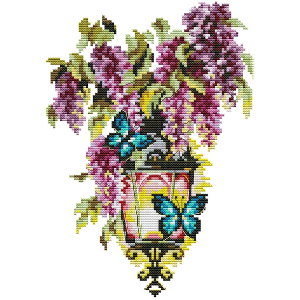 14CT sello punto de cruz flor serie costura DIY algodón lienzo juegos hechos a mano FLhrweasw Nuevo