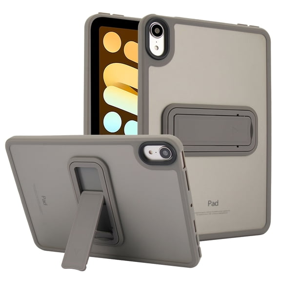 Shockproof Case for Apple iPad Mini 6th 7th Generation 8.3", Kickstand Slim Fit Rugged Bumper Lightweight Anti-Scratch Bumper Case Cover for iPad Mini 6 7 8.3 Inch 2021/2024,Gray