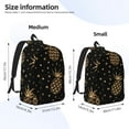 thumbnail image 3 of Yiaed Gold Glitter Pineapples Print Backpack, Premium Laptop Backpack, Travel Backpack for Women, Lightweight Backpacks, Comfortable Back Pack-Small, 3 of 7