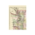 thumbnail image 4 of Historic State Map - Oregon Washington - Bradley 1887 - Vintage Wall Art, 4 of 4