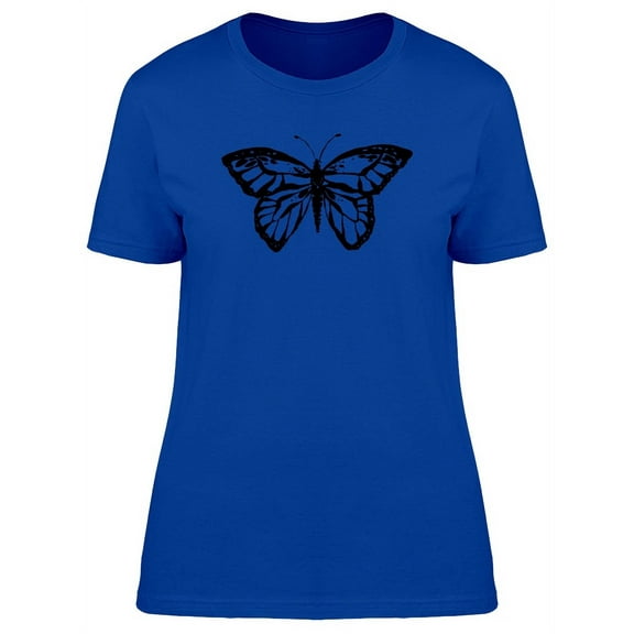 Butterfly Grunge Silhouette T-Shirt Women -Image by Shutterstock, Female Large