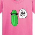 thumbnail image 4 of Inktastic Just Dill with It Chill Dill Pickle in Sunglasses Youth T-Shirt, 4 of 5