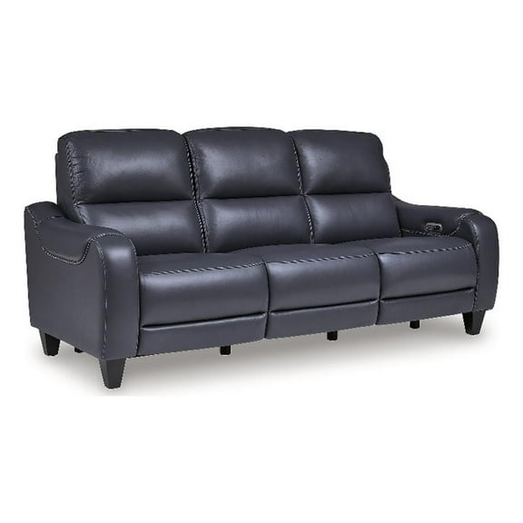 Bowery Hill Contemporary Corner-blocked Frame Ocean Power Reclining Sofa