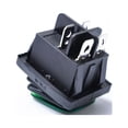thumbnail image 4 of Miangastore Rocker Toggle Switch On-Off-On 4 12V DC Car Boat Automobiles Waterproof LED Latching Switches (Green Light), 4 of 8