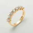 thumbnail image 3 of LBG British Made 10k Rose Gold Cubic Zirconia Womens Eternity Ring - 33 size options - Size 6.25, 3 of 7