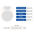 thumbnail image 2 of Uxcell 6Pack Rubber Grommets 3-1/8" (80mm) Drill Hole, 2-3/4" (70mm) ID Single Sided Hole Plugs Ring Gasket, Black, 2 of 7