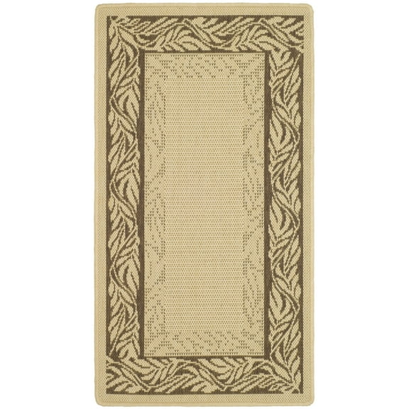 Safavieh Courtyard Micah Floral Indoor/Outdoor Area Rug, Natural/Brown, 2' x 3'7"