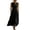 Black, variant on Womens Cotton And Linen Dresses Round Neck Short Sleeve Summer Dress Baggy Kaftan Loose Plus Size Midi Shift Dresses For Curvy Women