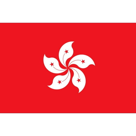Hong Kong Flag Decal Sticker - 6 inches wide