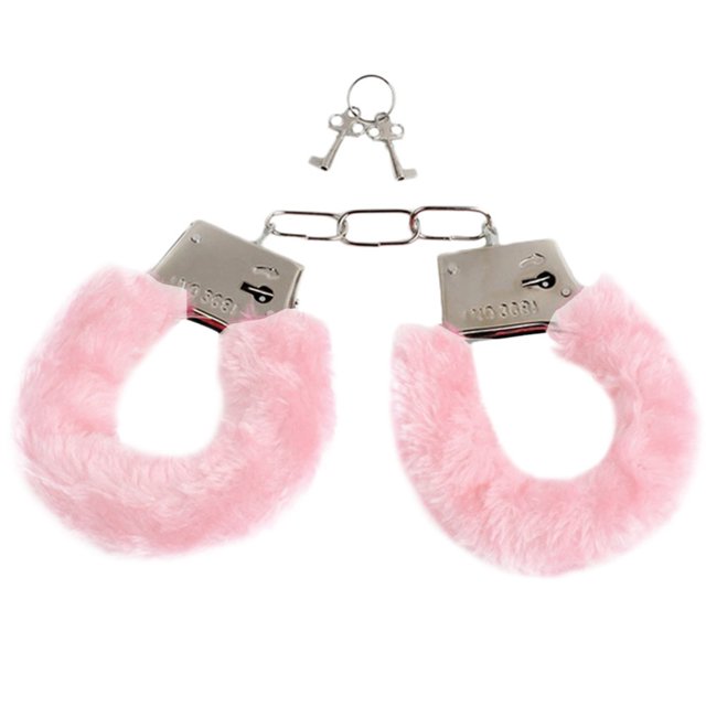 Adult Games SM Furry Soft Metal Handcuffs Chastity Toys For Couple