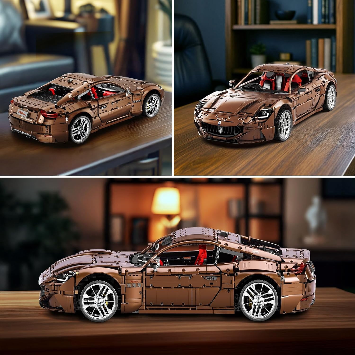 Technic Sports Car Building Blocks Set for Adults, Remote Control 1:8 Racing Car Vehicle Toy Model Building Kit for Adult, 11009