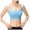 Blue, variant on Wang6 Womens Spaghetti Strap Cropped Camisole Wireless Workout Sports Bras Seamless Padded Longline Bras Racerback Yoga Fitness Gym Tops Yellow XL