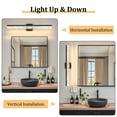 thumbnail image 6 of Black Bathroom Light Fixtures 32 inch Dimmable Metal Wall Sconce Fixtures Over Mirror LED Vanity Light Bar for Restroom Mirror 3000K Warm White Light, 6 of 8