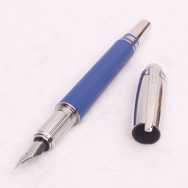MB Monte-pluma estilográfica de lujo, bolígrafo negro con cabeza de cristal, Planeta Azul, caligrafía, bolígrafo MB para escribir