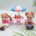 thumbnail image 3 of KAKOWELY 1 juego de mesa y silla para casa de muñecas, minisilla de playa, juego de mesa de plástico para decoración de casa de muñecas, 3 of 4