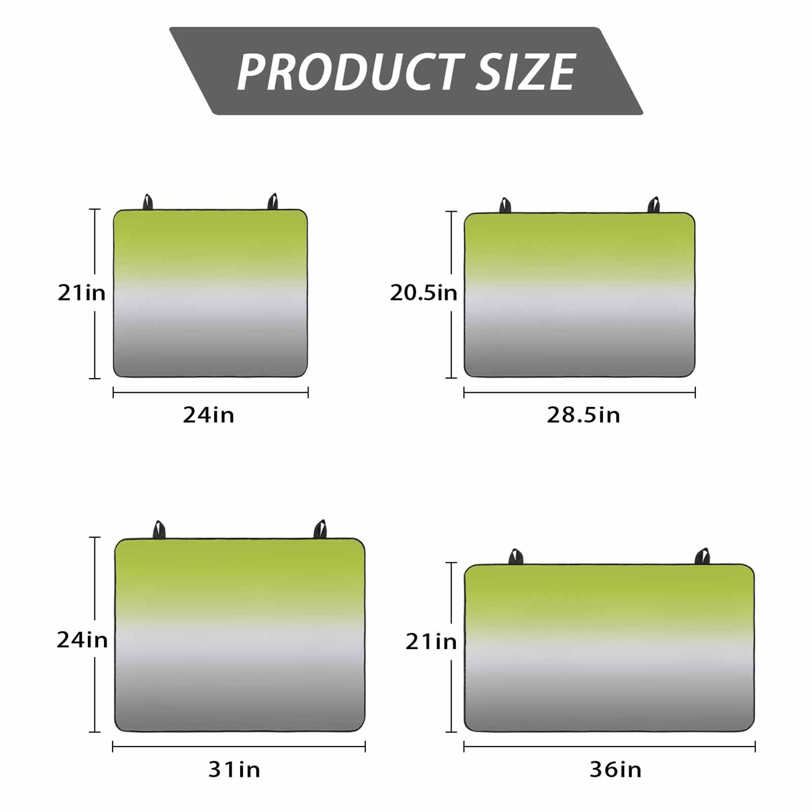 Green Gray Ombre Stove Top Cover for Electric Stove, Heat-proof & Non Slip Glass Top Stove Cover Protector, Modern Gradient Abstract Art Kitchen Flat Cooktop Rubber Mat 28.5x20.5 Inches