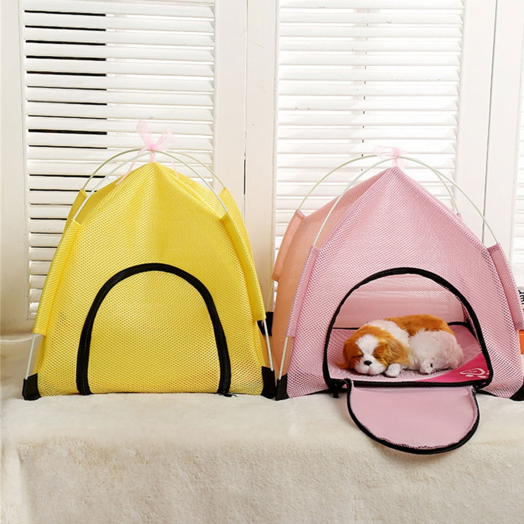 Miiottaa Cats Tent Bed Summer Teepee for Indoor Small Dogs Cats House Foldable Shelter House Pet Tent House Bed