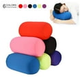 thumbnail image 2 of Cylinder Bolster Pillow Cushion Neck Support Roll, Microbead Filling Home Office Rest Accessory, Portable Travel Nap Head Waist Backrest for Bedroom Car Sofa, 2 of 4
