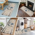 thumbnail image 5 of Runner Rug 2 x 6 Ft, Texas Star Vintage Washable Non-Slip Floor Mat for Kitchen Hallway/Entryway, Retro Navy Blue Berry Wooden Long Kitchen Runner Area Rugs for Living Room, Low-Profile, 5 of 8