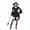 Black, variant on Witch Cosplay, Witch Costume, Witch Outfit, Witch Roleplay, Witch Cos, Black Lace Witch Dress Gothic Irregular Hem Mini Dress With Choker Halloween Costume for Halloween Party, Black L
