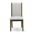 thumbnail image 4 of Luxe by East West Furniture 7-Piece Mid Century Modern Dining Table Set A Modern Table, 6 Grey Fabric Chairs, 4 of 7