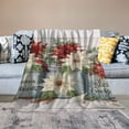 thumbnail image 2 of Chilfamy Bird Flowers Whimsical Print Flannel Throw Blanket Hand/Machine Wash Exquisite Gifts for All Seasons 60x80in, 2 of 6